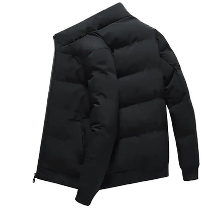 Printed Padded Stand-Up Collar Jacket