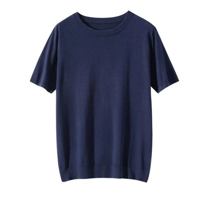 Silk Cashmere Knit T-Shirt