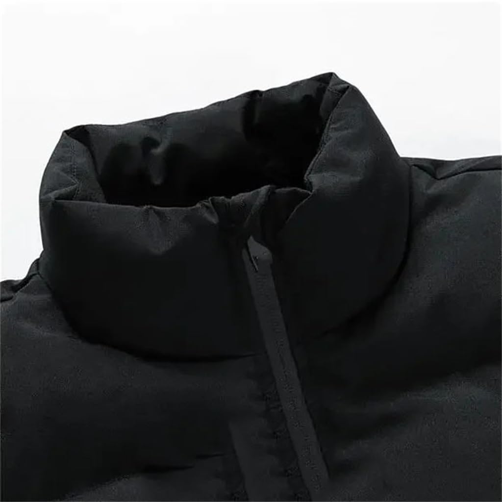 Printed Padded Stand-Up Collar Jacket