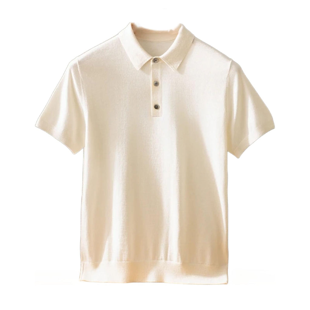 Pure Cashmere Short-Sleeve Polo