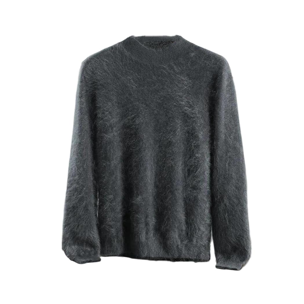 Wool Half-Collar Loose Fit Sweater