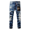 Slim Fit Multi-Pocket Ripped Jeans