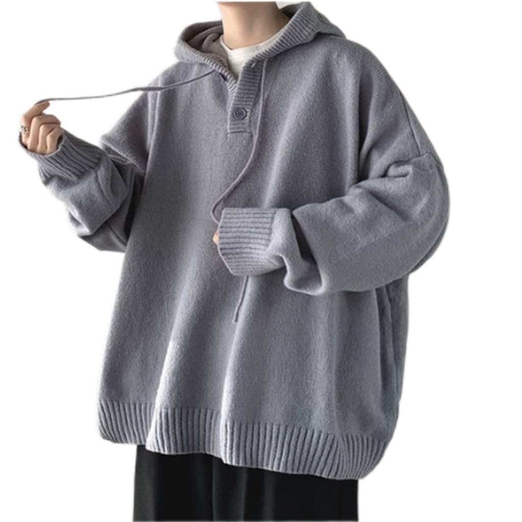 Hooded Knit Pullover Sweater