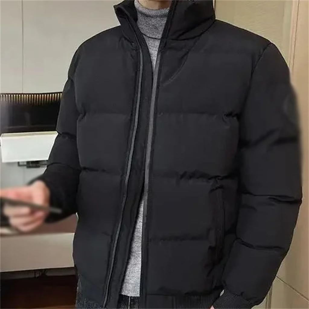 Printed Padded Stand-Up Collar Jacket