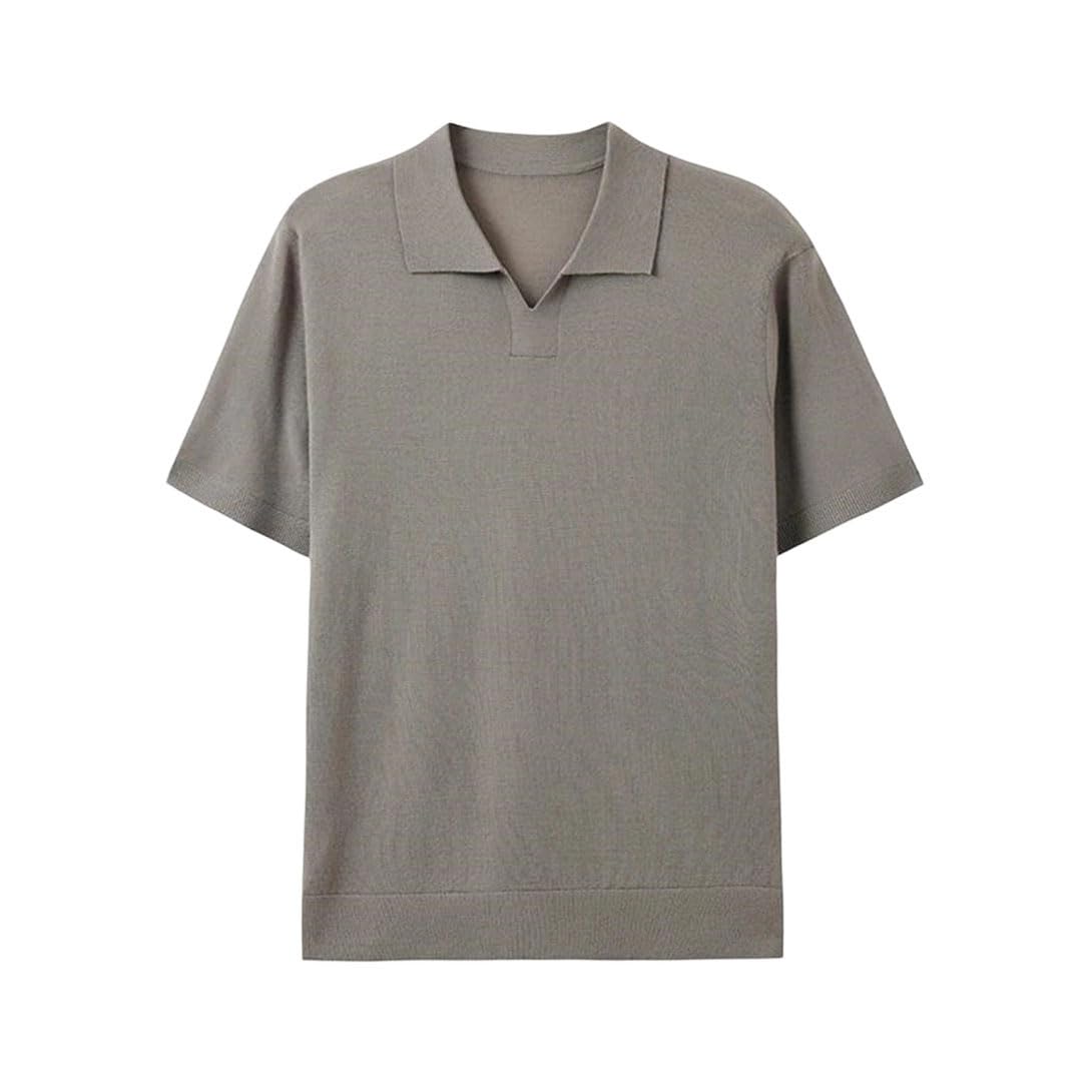 Loose Fit Short-Sleeve Polo Shirt