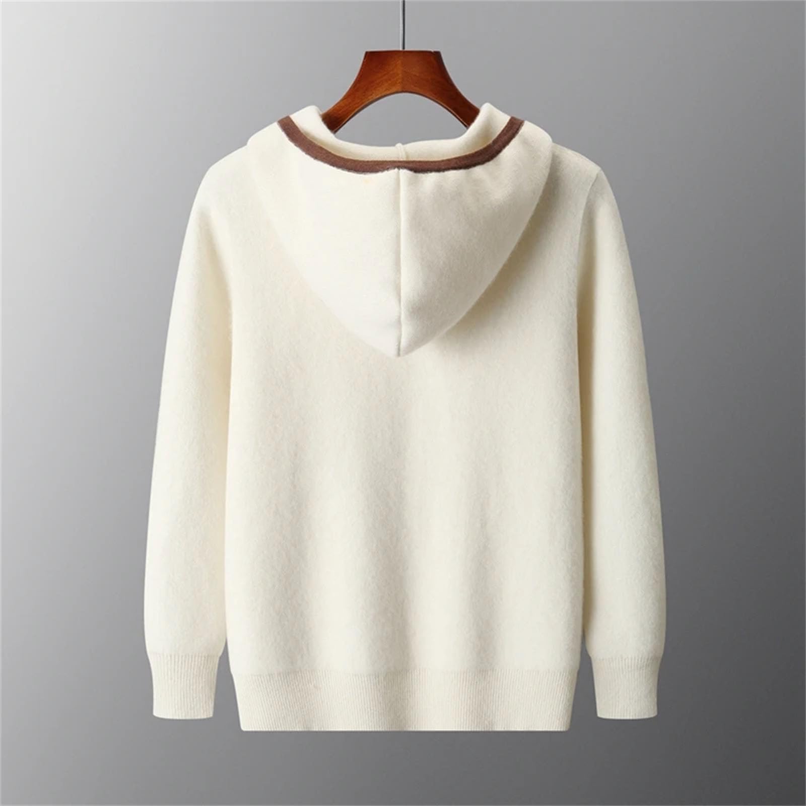 Cashmere Zip Hoodie Cardigan