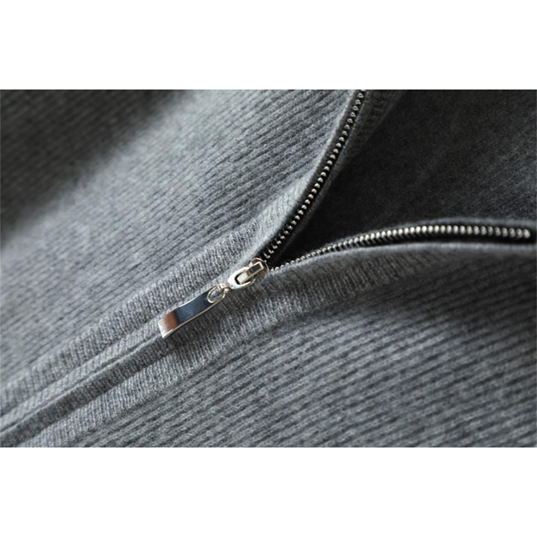 Cashmere Zip Hoodie Sweater