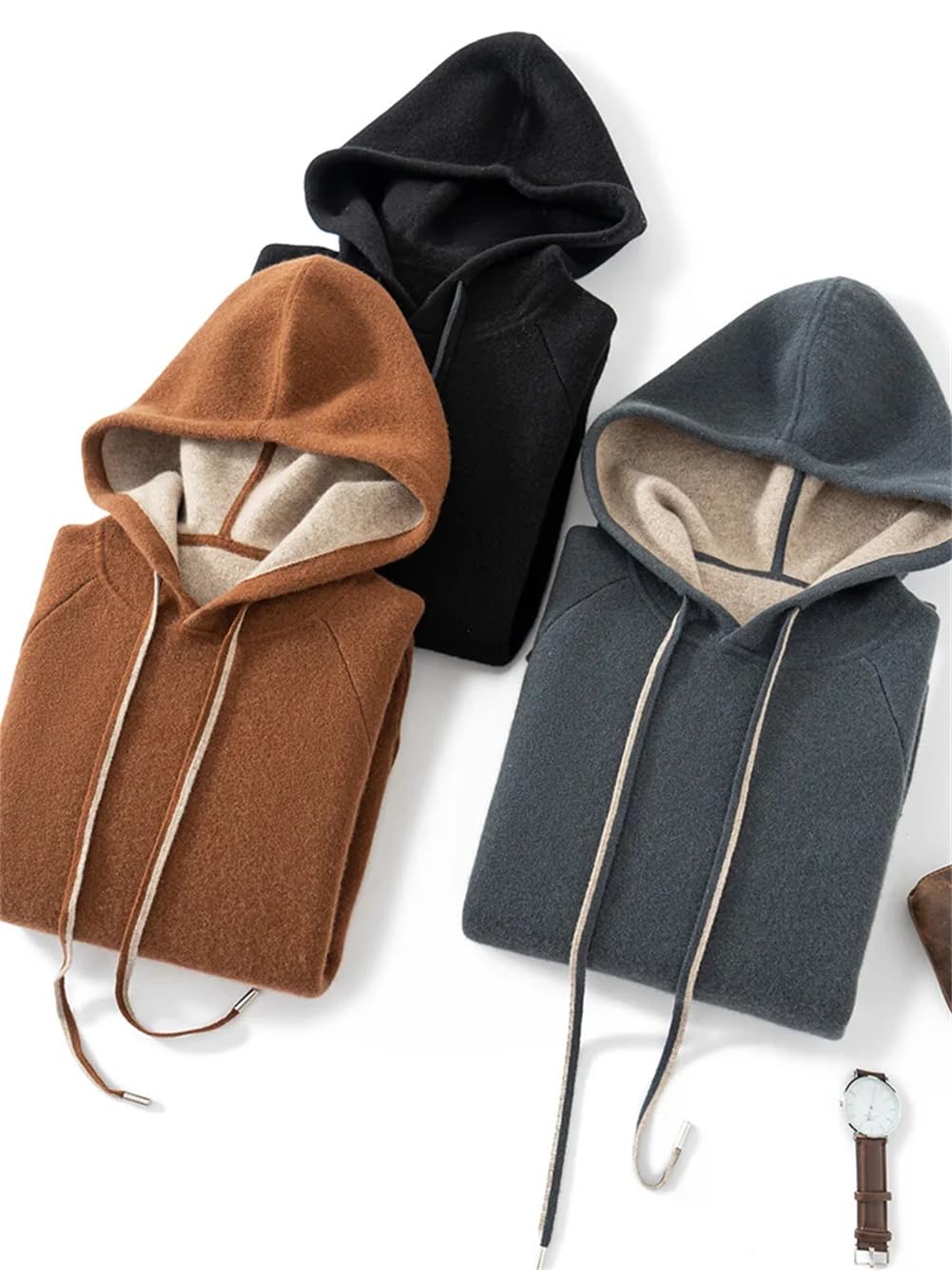 Cashmere Hooded Knit Sweater