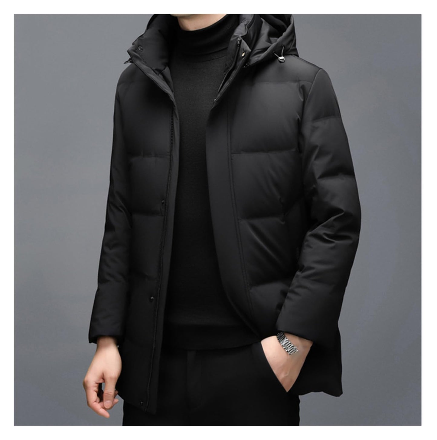 Warm Hooded Down Puffer Jacket