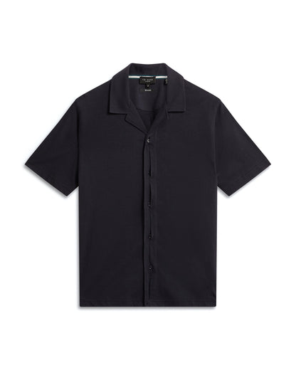 Linen Blend Johnny Collar Polo