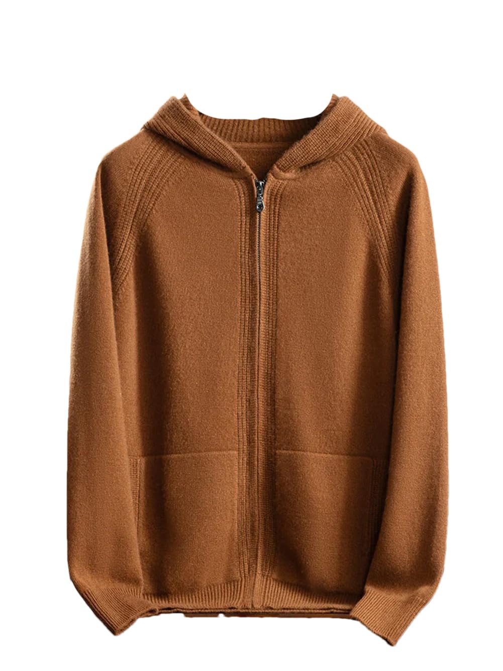 Cashmere Zip Hoodie Cardigan