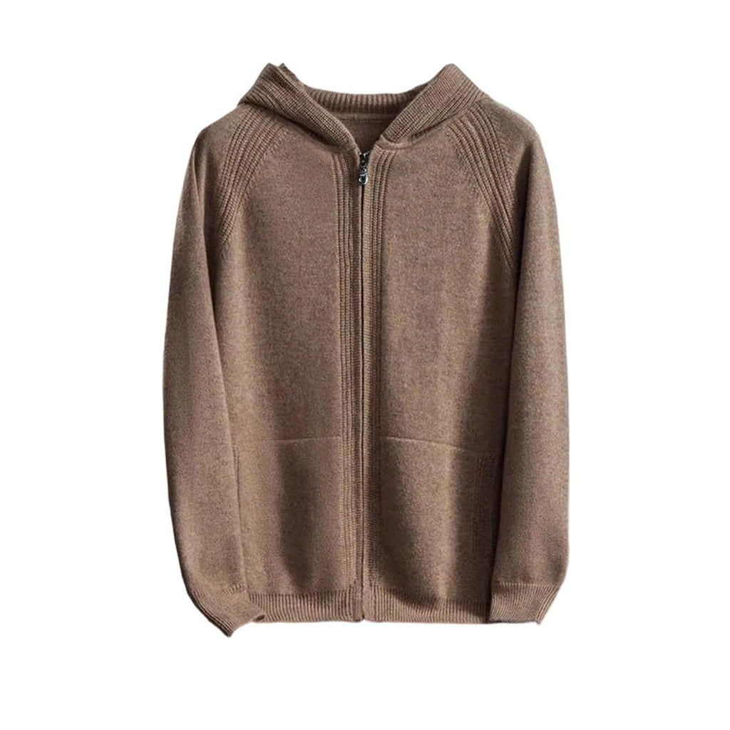 Full-Zip Cashmere Hoodie