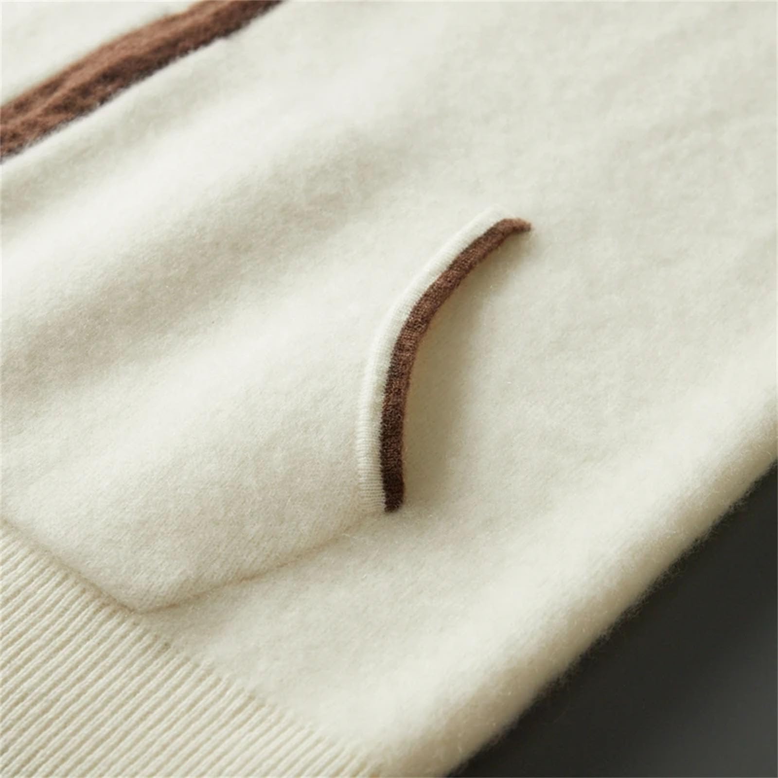 Cashmere Zip Hoodie Cardigan