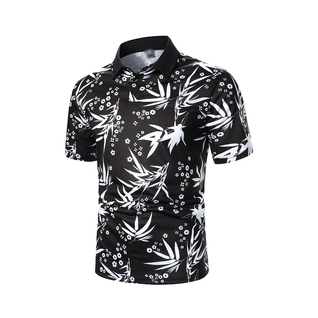 Leaf Print Short-Sleeve Shirt