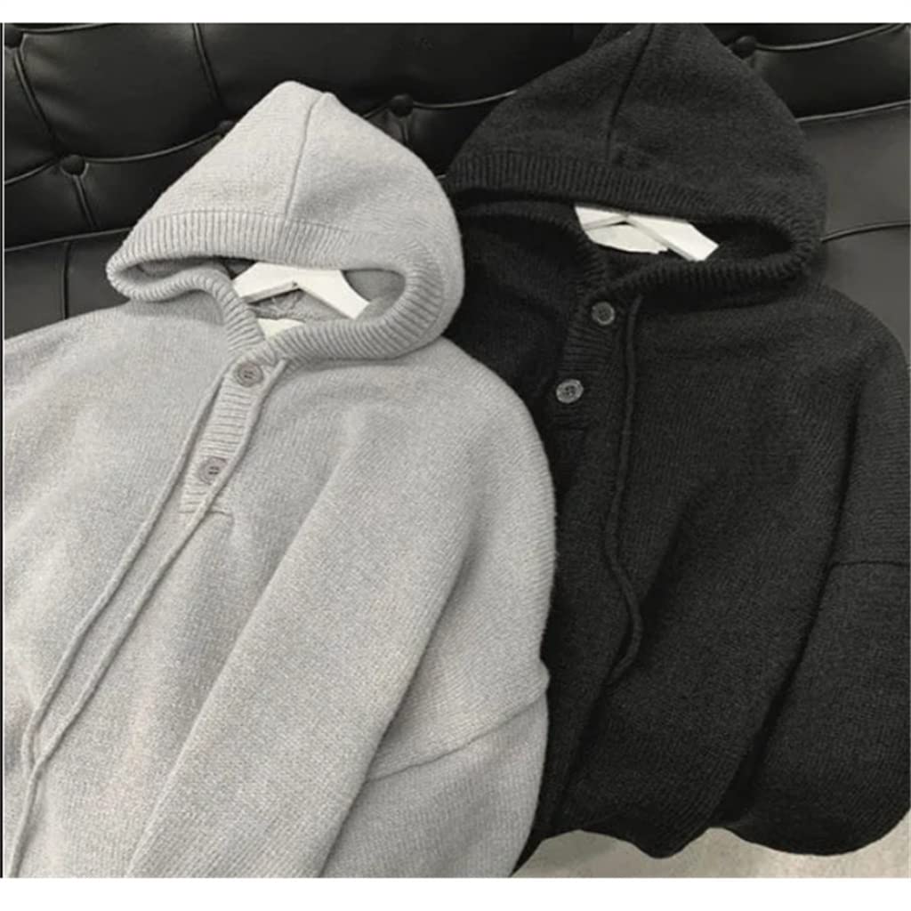 Hooded Knit Pullover Sweater