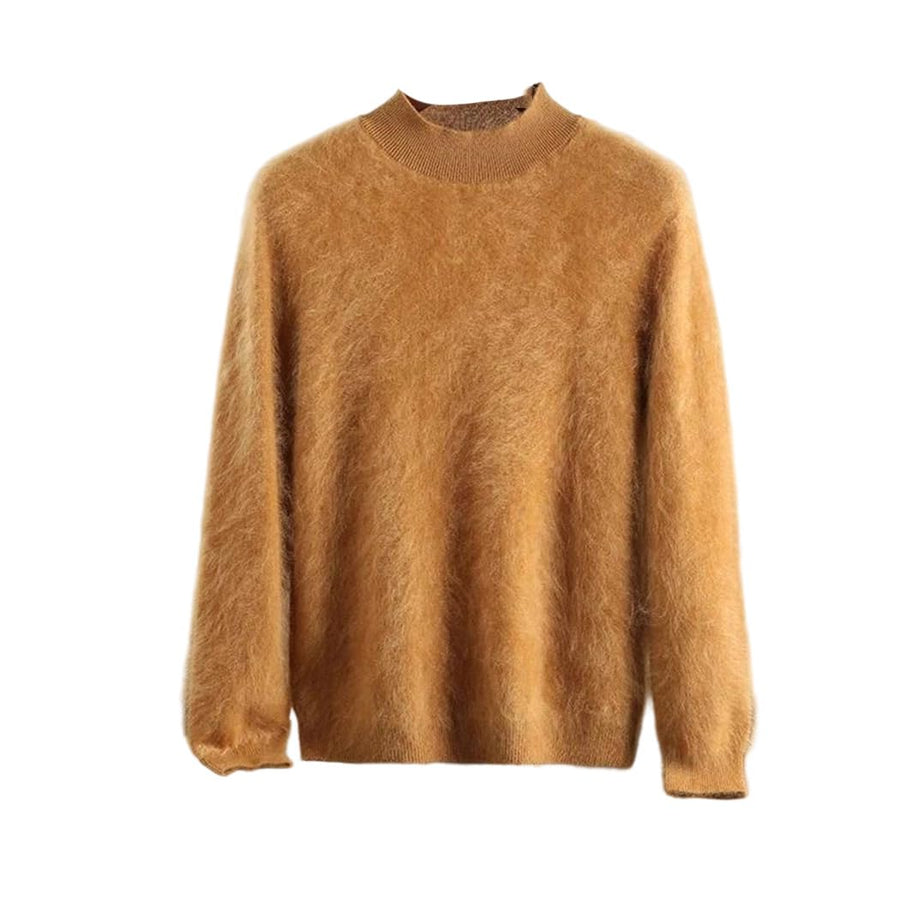 Wool Half-Collar Loose Fit Sweater