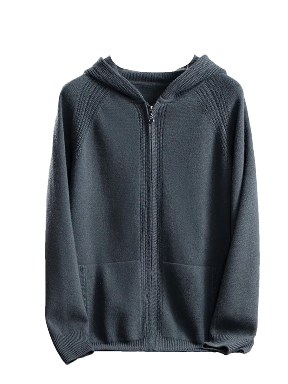 Cashmere Zip Hoodie Cardigan