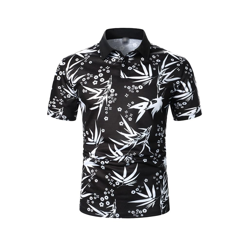 Leaf Print Short-Sleeve Shirt