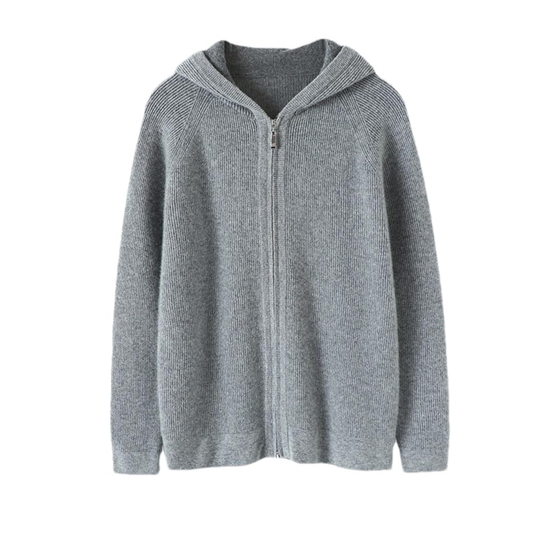 Cashmere Zip Hoodie Sweater