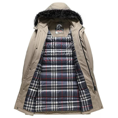 Long Hooded Down Jacket
