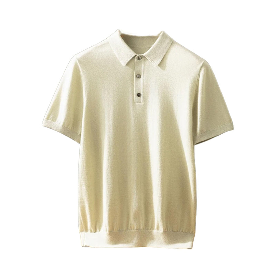 Pure Cashmere Short-Sleeve Polo
