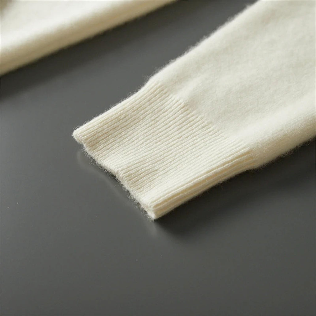 Cashmere Zip Hoodie Cardigan
