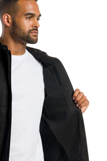 Fitted Cotton Bomber Jacket