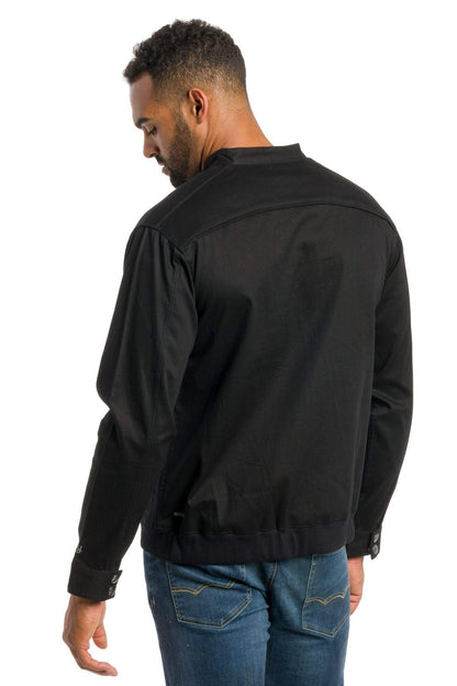 Fitted Cotton Bomber Jacket