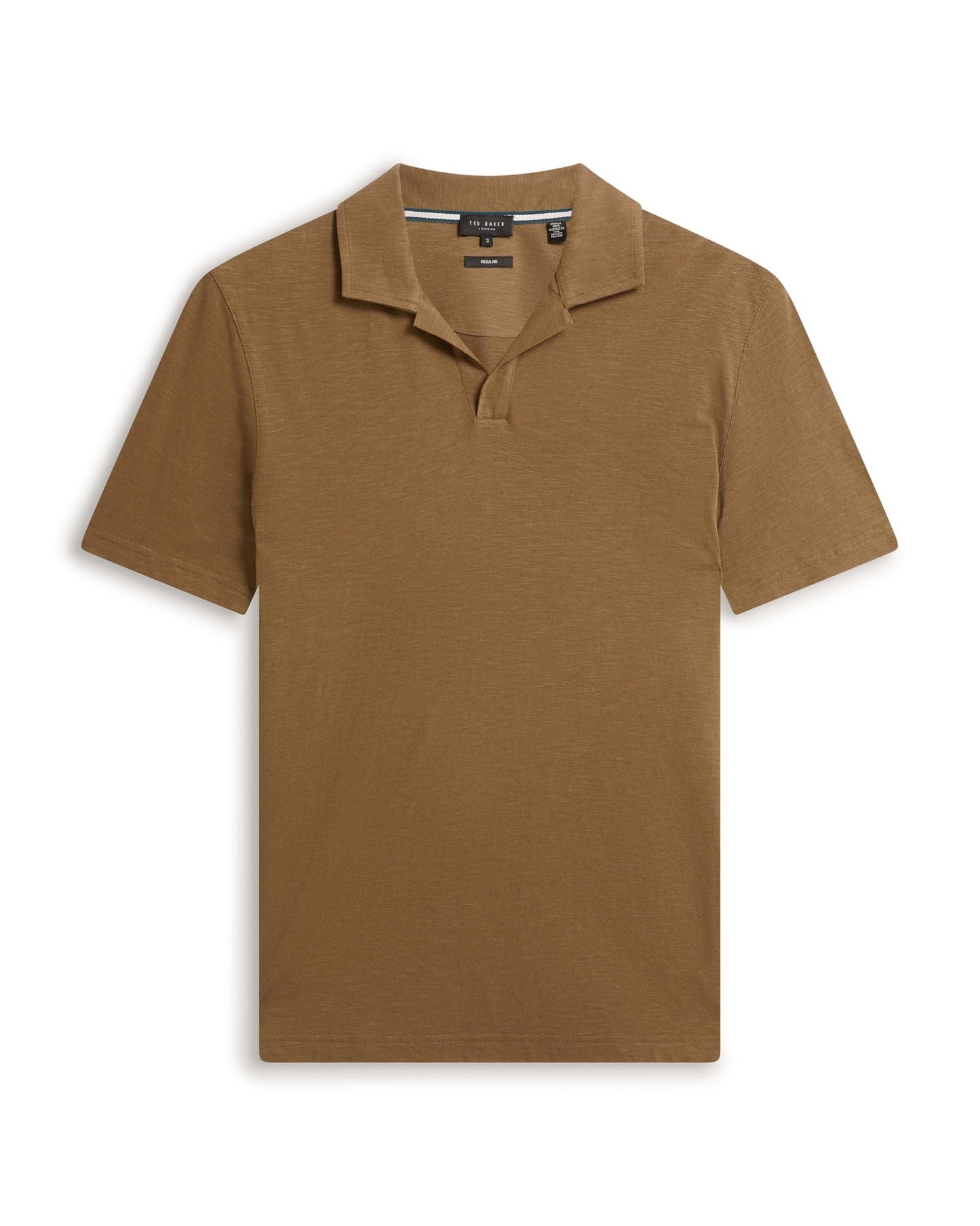 Linen Blend Johnny Collar Polo