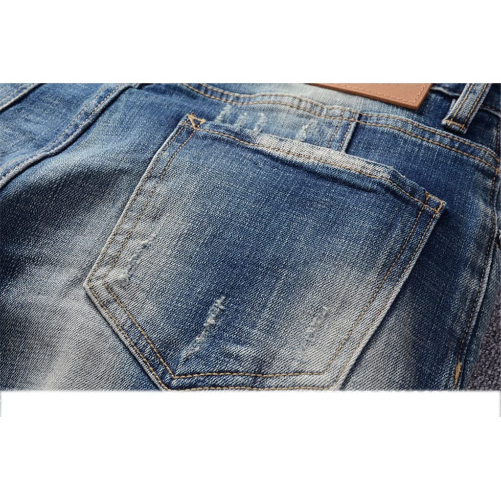 Slim Fit Multi-Pocket Ripped Jeans