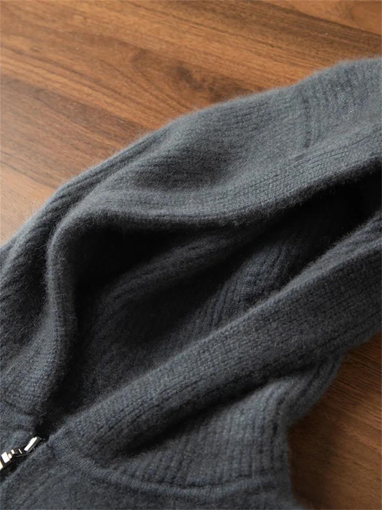 Full-Zip Cashmere Hoodie