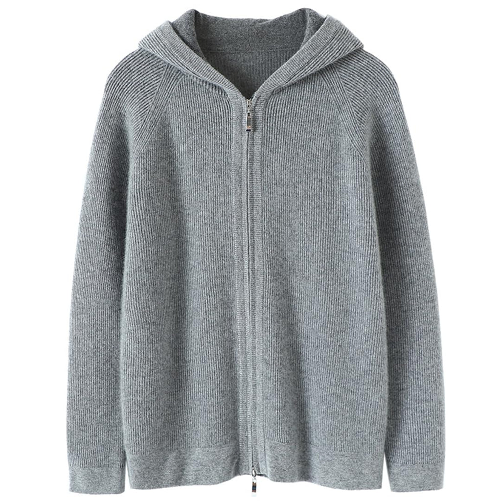 Cashmere Zip Hoodie Sweater