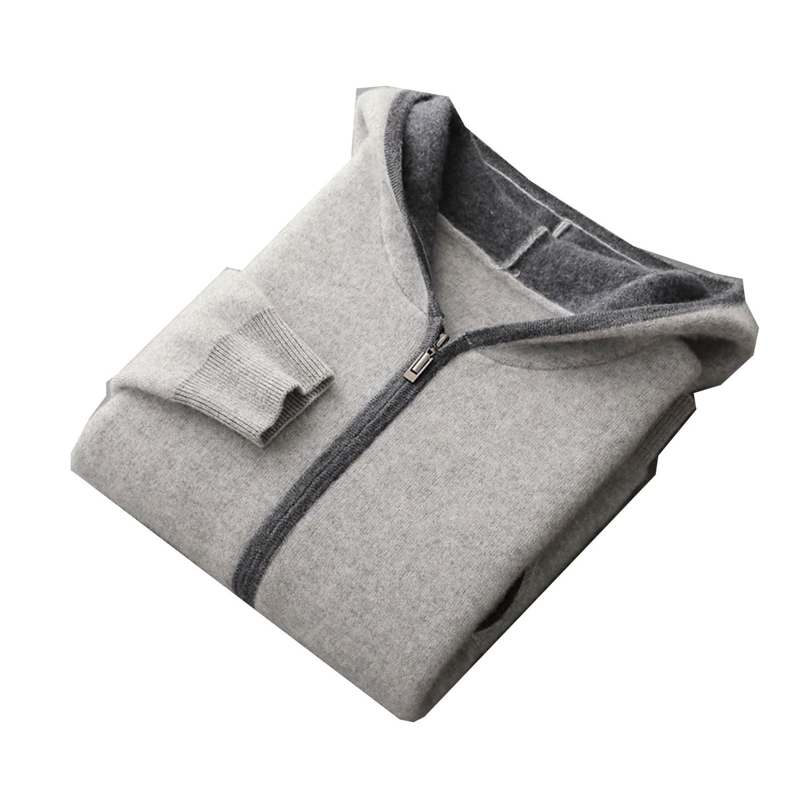 Cashmere Zip Hoodie Cardigan
