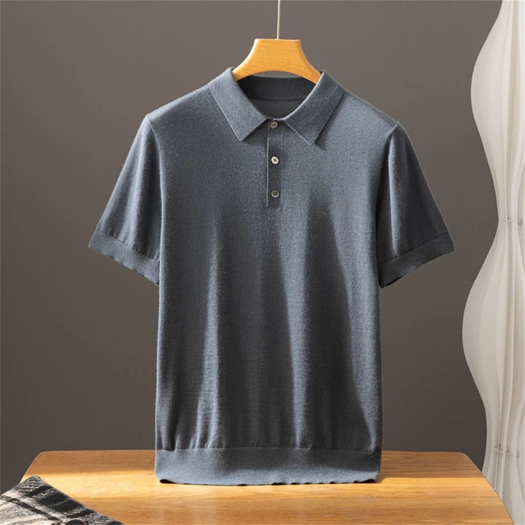 Pure Cashmere Short-Sleeve Polo