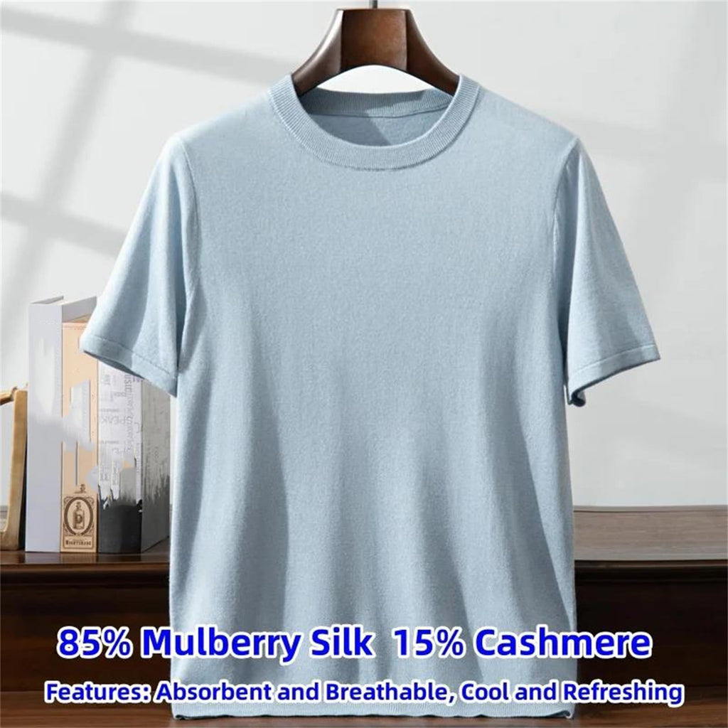 Silk Cashmere Knit T-Shirt