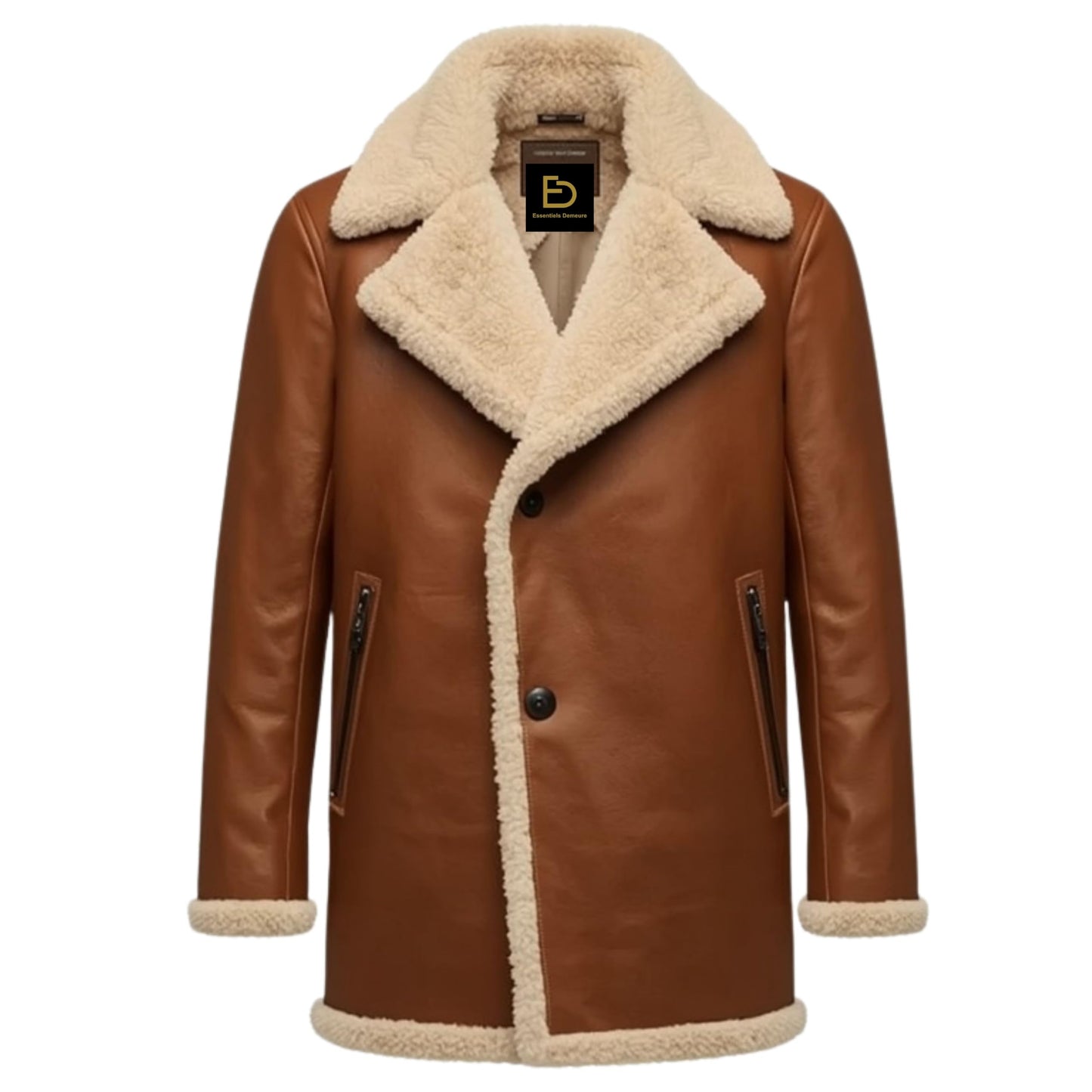 Leather Shearling Winter Coat