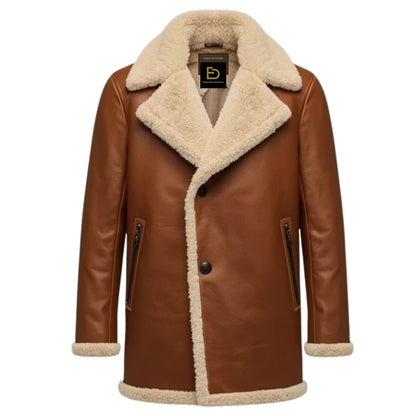 Leather Shearling Winter Coat