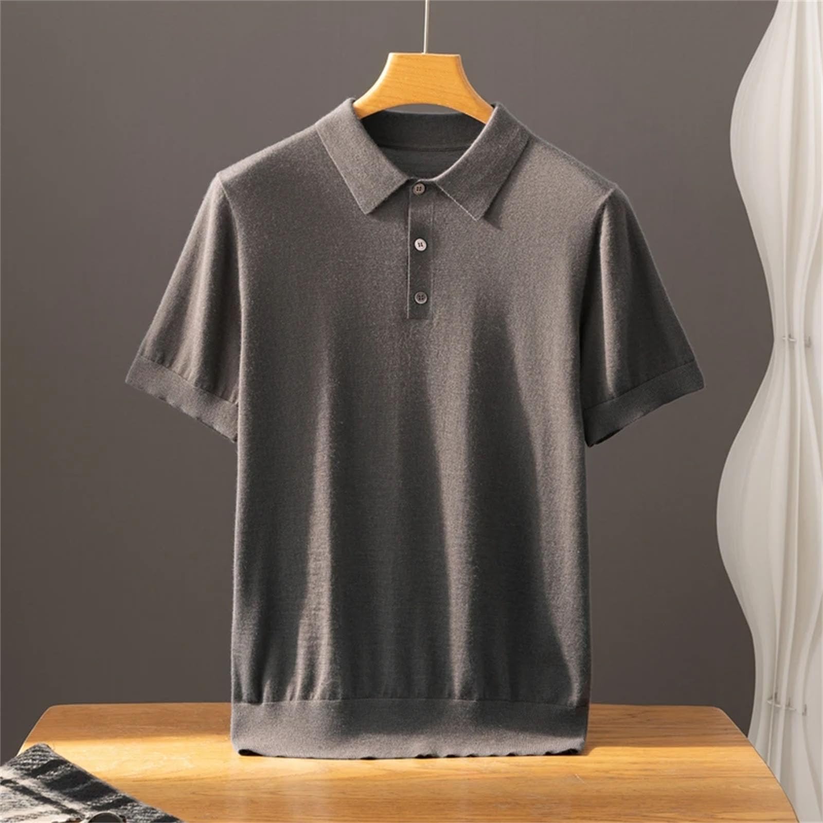 Pure Cashmere Short-Sleeve Polo