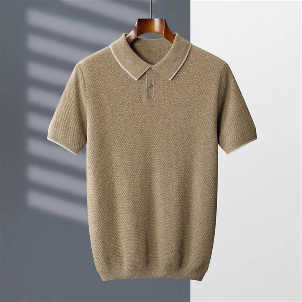 Cashmere Knit Polo Sweater