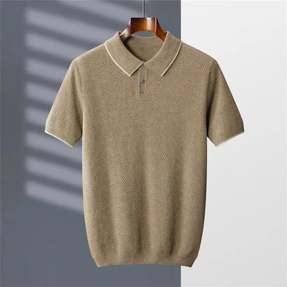 Cashmere Knit Polo Sweater
