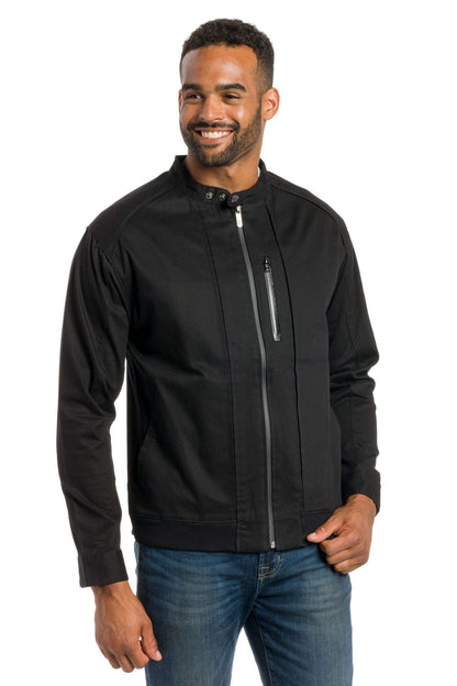 Fitted Cotton Bomber Jacket
