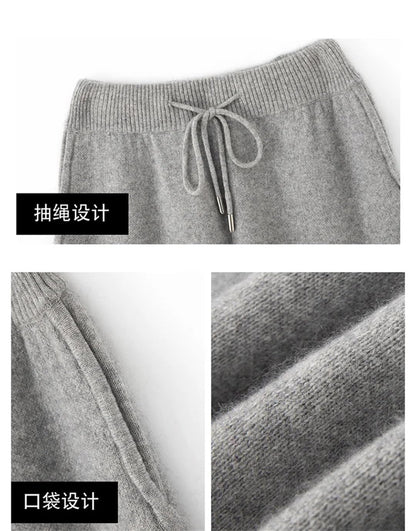 Cashmere Knit Long Pants