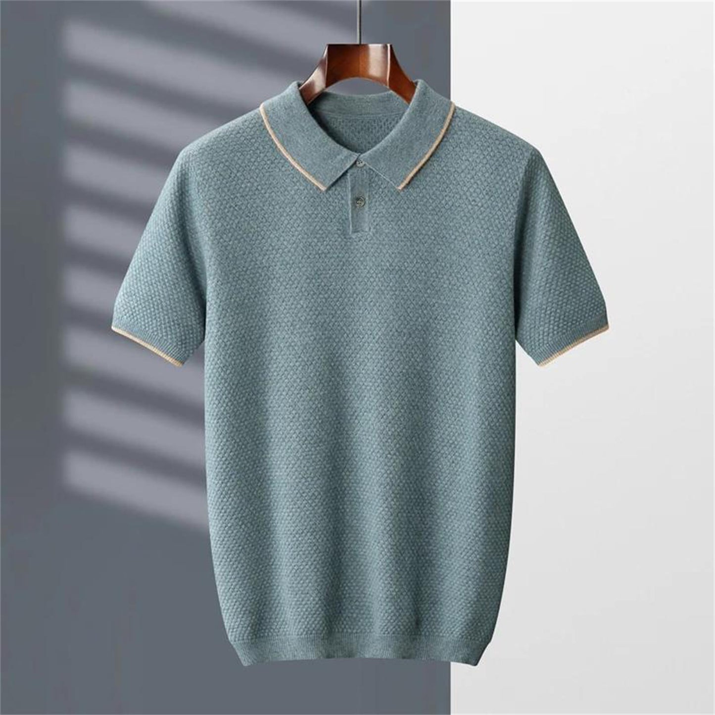 Cashmere Knit Polo Sweater