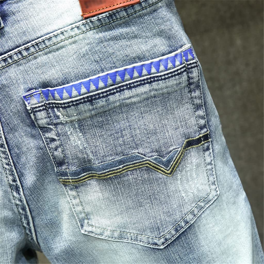 Slim Fit Ripped Stretch Jeans