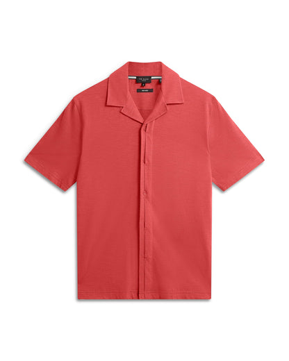 Linen Blend Johnny Collar Polo