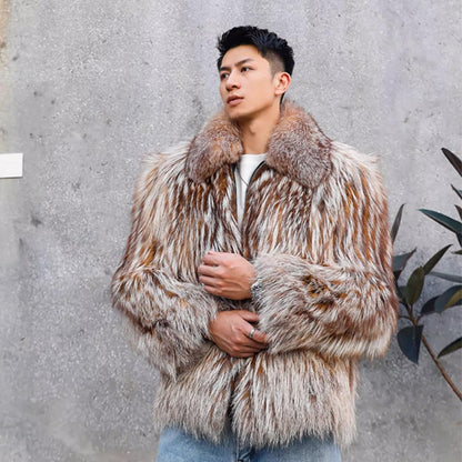 Lapel Fur Winter Coat